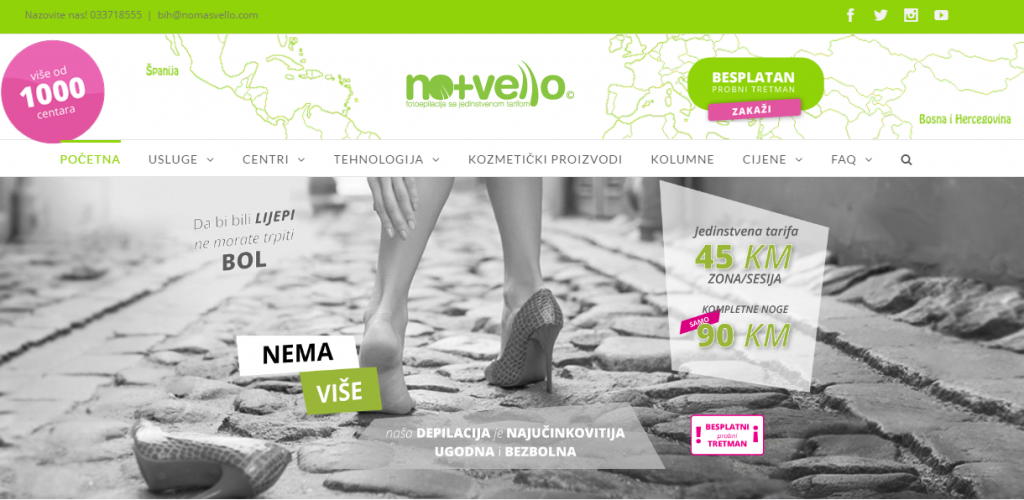 Novi website No+Vello